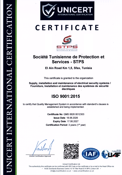 Certification ISO 9001 — STPS maintient ses standards d'excellence